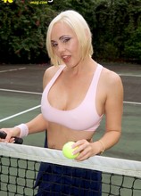 Big tits porn pics Tennis Court Tease xxx sex gallery 